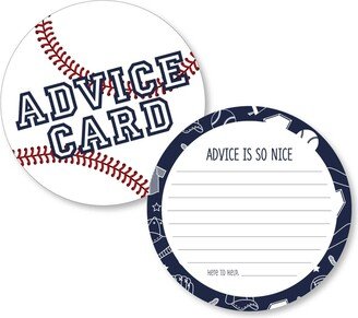 Big Dot Of Happiness Batter Up - Baseball - Wish Card Activities - Shaped Advice Cards Game Set of 20