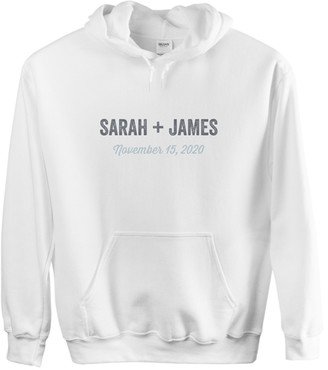 Custom Hoodies: Wedding Your Text Here Custom Hoodie, Single Sided, Adult (S), White, White