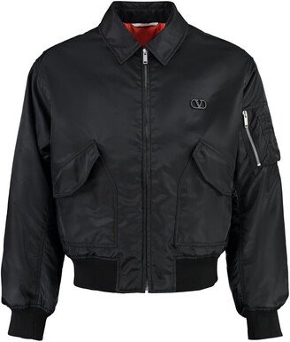 Nylon Bomber Jacket-AH