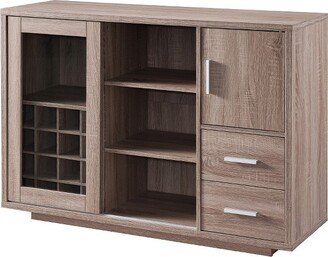 miBasics Mellie Sliding Door Buffet Server - Light Oak - HOMES: Inside + Out