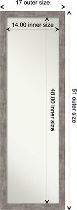 Non-Beveled Wood Full Length On The Door Mirror 50.5 x 16.5 in. - Marred Frame - 17 x 51 in