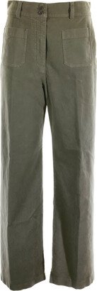 Military Green Trousers With Pockets