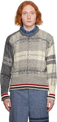 Gray Check Sweater