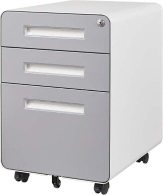 3-Drawer Metal File Cabinet, Rolling File Cabinet with Lock