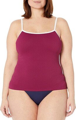 BEACH HOUSE Solid Pique Lexi Fitted Tankini with Binding (Summer Fig) Women's Swimwear