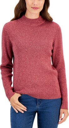 Women's Ribbed Mock-Neck Sweater, Created for Macy's