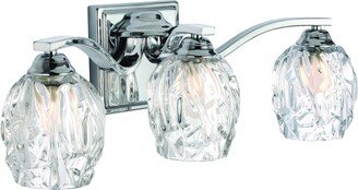 Netlighting Kalli 3 Light Bathroom Over Mirror Wall Light Polished Chrome IP44 G9