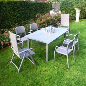 Libeccio 6 Seater Extendable Dining Set Grey