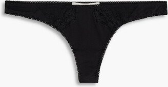 Lace-trimmed stretch-jersey low-rise briefs