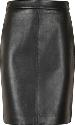 Half-Zip Fitted Midi Skirt-AB