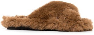 Biba faux-fur slippers