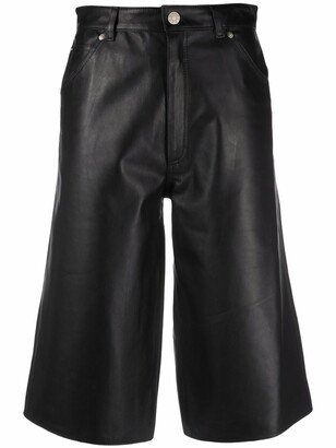 High-Waist Leather Culottes