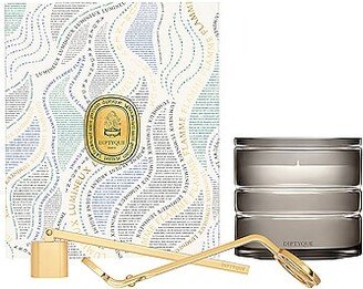 La Valle Du Temps Candle Ritual Set in Metallic Gold