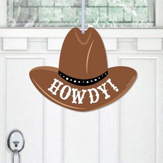 Big Dot Of Happiness Western Hoedown - Hanging Porch Cowboy Party Outdoor Front Door Decor 1 Pc Sign