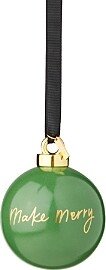 Make Merry Green Ball Ornament