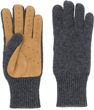 Panelled Knitted Gloves