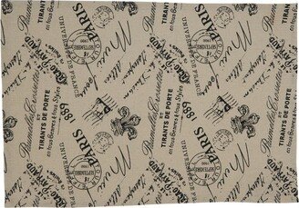 Saro Lifestyle Paris Printed Placemat, 14x20 Oblong, Natural (Set of 4)