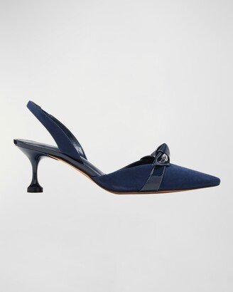 60mm Clarita Suede Slingback Pumps