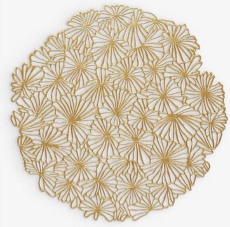 Gilded Daisy-design Pressed-vinyl Round Placemat 39cm