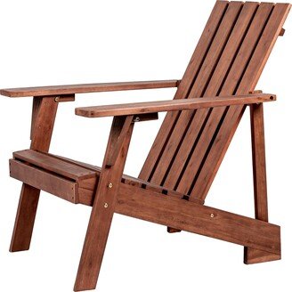 Westport Outdoor Patio Modern Acacia Wood Adirondack Chair, by JONATHAN Y