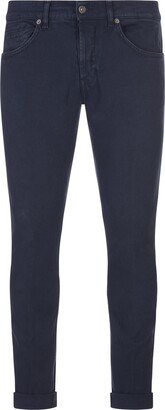 George Skinny Jeans In Blue Stretch Woven Cotton