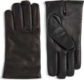 Leather Cashmere-Lined Gloves-AC