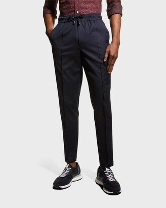 Men's Drawcord Wool-Cotton Pants