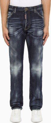 Washed blue slim jeans