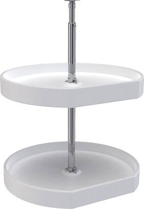 20 Lazy Susan D-Shaped Cabinet Polymer 2-Tier White, 7012-20-11-52 - 7.10