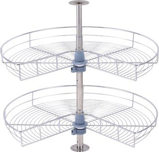 Dowell Lazy Susan 32 Diameter - 270 Degree Double Rack Stainless Steel