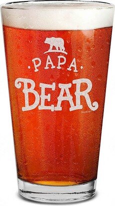 Papa Bear Beer Pint Glass