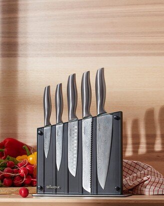 Skandia Reflections 6-Piece Glass Block Knife Set