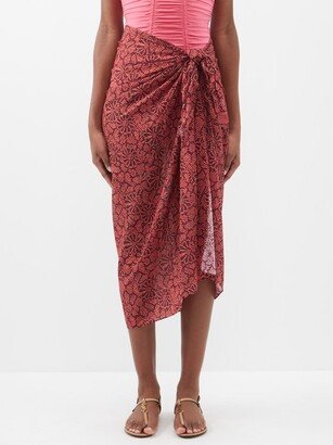 Serpent Batik-print Cotton-blend Sarong