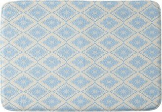 Hello Sayang Snowflakes Memory Foam Bath Mat Blue