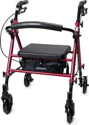 McKesson Rollator Adjustable Height / Folding Aluminum 29.5 to 38 inch Handle Height 146-RTL10261RD