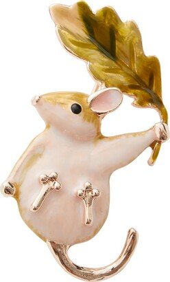 Fable England Fable Enamel Dormouse Brooch