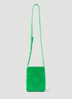 Intreccio Phone Pouch Crossbody Bag - Man Crossbody Bags Green One Size