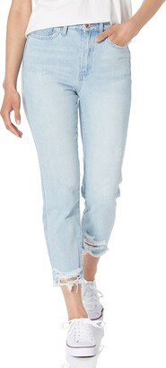 Junior Hybrid Dream High-Rise Slim Straight Jean with Frayed Hem