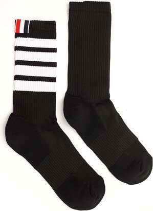 4-Bar Striped Knit Socks