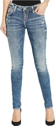 Mid-Rise Skinny Leg Girlfriend Jeans L27137SJL388 (Indigo) Women's Jeans