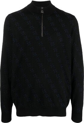 Monogram-Jacquard Knitted Jumper-AB