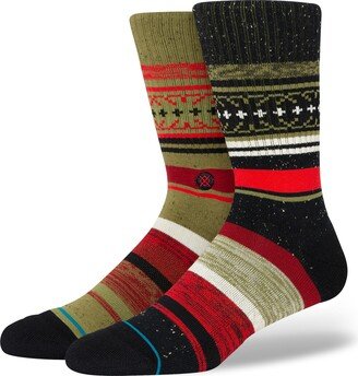 Merry Merry Stripe Cotton Blend Crew Socks