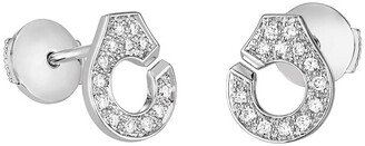 Menottes R7.5 Diamond White Gold Stud Earrings