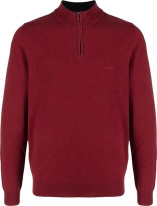 Zip-Up Virgin Wool Jumper