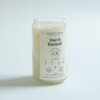 Birthdate Candles The March Thirtieth Candle