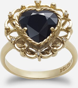 Heart-shaped sapphire ring