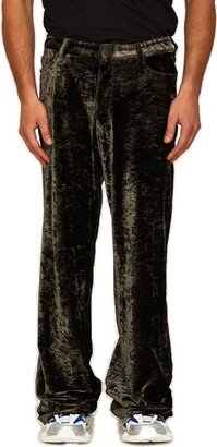 Wide-Leg Chenille Trousers