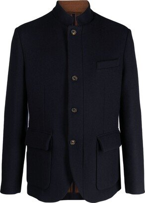 Single-Breasted Wool Shirt Jacket