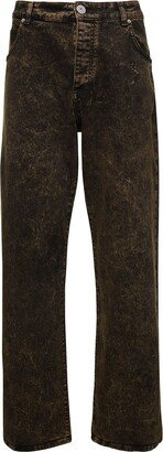 Distressed Straight Leg Jeans-AR