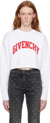 White Cropped Sweatshirt